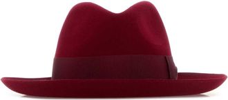 Borsalino Burgundy Wool Blend Alexander Hat
