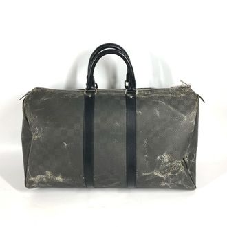 Louis Vuitton Black Noir Canvas Damier Canvas Boston Bag (Pre-Owned)