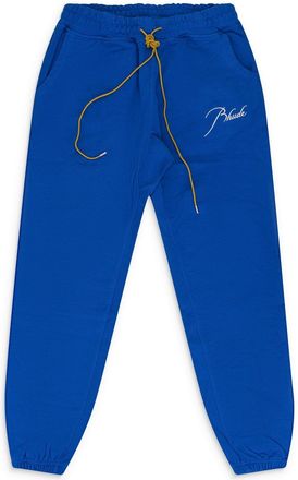 Rhude Blue Script Logo Terry Sweatpants