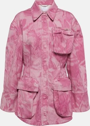 Blumarine Camouflage denim cargo jacket
