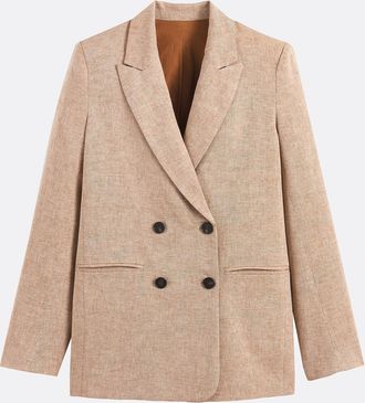 La Redoute Collections Lange blazer, oversized model, van linnen en katoen