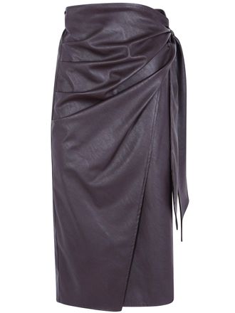Elisabetta Franchi Skirt Wrap Around Go21866e2 Ev9 Dark Chocolate