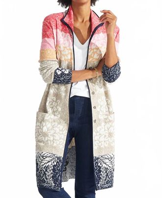 Nic+Zoe Susana Sunset Seeker Lightweight Cardigan - Plus In Multi