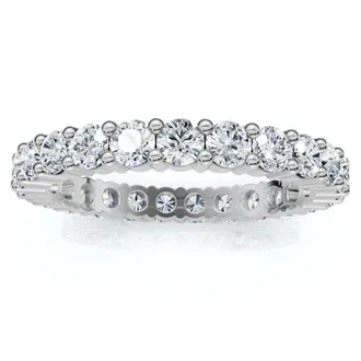 Pompeii3 1 3/4ct Diamond Eternity Ring 14K White Gold Size Selectable