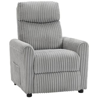 HOMCOM Sill&oacute;n relax reclinable 73x86x100 cm gris claro
