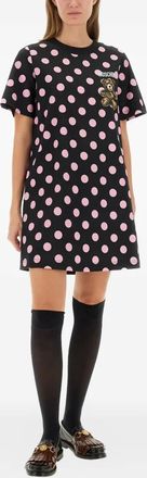 Moschino Abito midi a pois - Nero