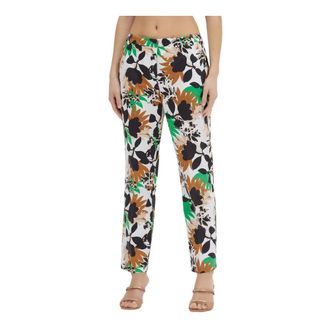 Giorgio Grati Jungle Print Katoenen Broek - Dames - Slim Fit Broeken - Veelkleurig - M - Katoen - Broeken