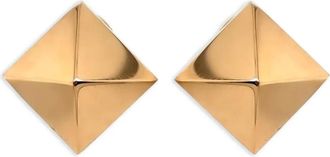 Brooks Brothers Orecchini a bottone Pyramid in oro giallo 18 carati