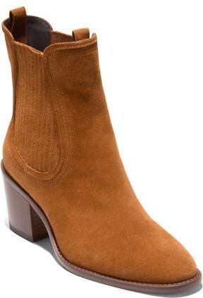 Cole Haan Janelle Chelsea Boot in Tobacco Suede at Nordstrom Rack, Size 10