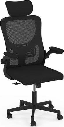IDMarket Idmarket - Silla De Oficina James En Tejido Transpirable Y Reposacabezas Con Ruedas Negras