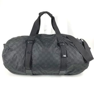 Louis Vuitton Black Damier Canvas Boston Bag Shoulder Bag (Pre-Owned)