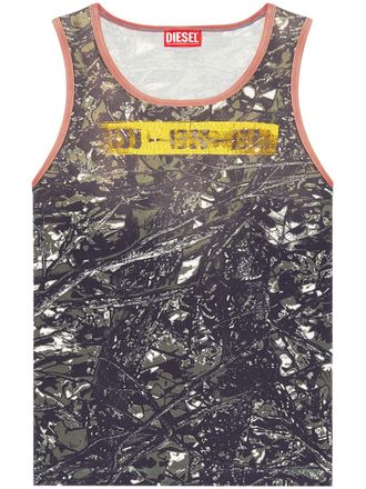 Diesel T-Lifty-Camou tanktop - Zwart
