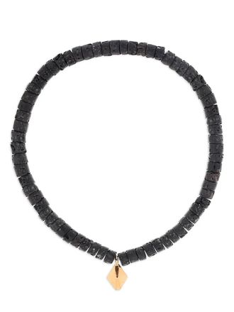 Walters Faith 18K rose gold lava beaded bracelet - Pink