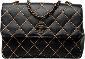 Chanel Pre-owned Vintage Schoudertas - Dames - Vintage Schoudertas - Zwart - ONE Size - Leer - Vintage