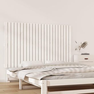 vidaXL Vidaxl - Cabecero De Cama De Pared Madera Maciza Pino Blanco 147x3x90 Cm