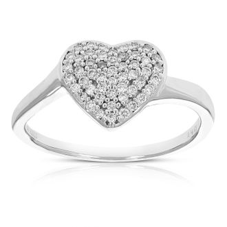 Vir Jewels 1/4 cttw Lab Grown Diamond Ring in Sterling Silver For Women