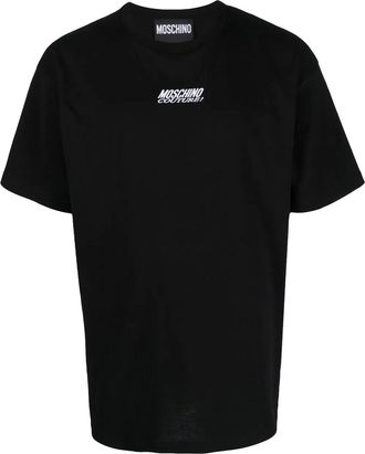 Moschino logo geborduurd katoenen t -shirt
