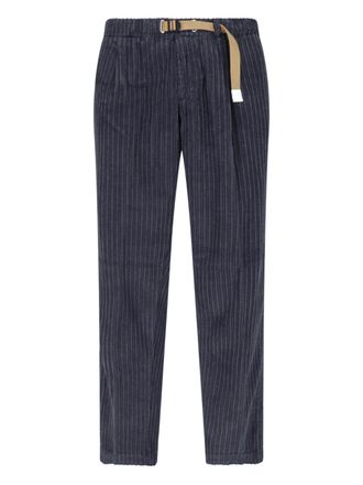 White Sand Grey Adjustable-Waist Corduroy Straight-Leg Pants
