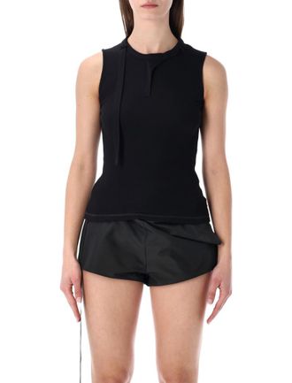 Diesel Black Round Neck Tank Top