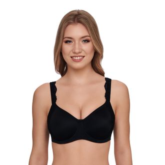 Susa Minimizer-BH SUSA London, Damen, Gr. 100, Cup E, schwarz, Obermaterial: 77% Polyamid, 23% Elasthan, unifarben, BHs Minimizer-BH, mit B&uuml;geln