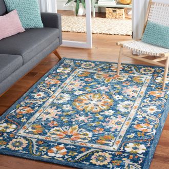 Safavieh Aspen Hand Made Area Rug, Blue / Green Traditional Style Non-Shedding