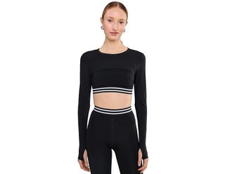 SPLITS59 Amelia Airweight Lite Shrug Womens Clothing Black : XL, Nylon/Spandex