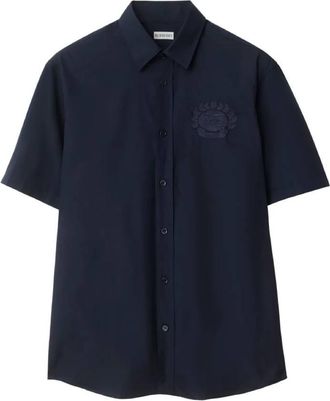 Burberry EKD Short-Sleeved Cotton Shirt, Size XX-Small