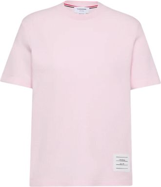 Thom Browne Pink Solid Crew Neck T-Shirt