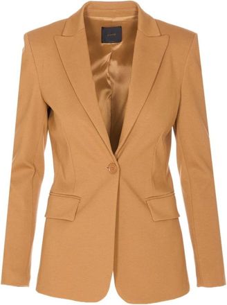 Pinko Bruin Zijde Nylon Jas - Dames - Blazers - Bruin - 2XL - Nylon - Jassen