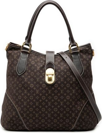 Louis Vuitton Brown Canvas Leather Shoulder Bag Tote Bag (Pre-Owned)