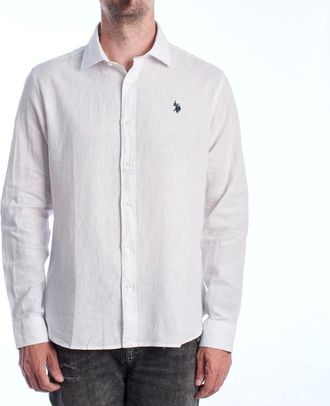 U.S.Polo Association U.s. Polo Assn., Heren, Overhemden, Wit, Maat: 2XL Linnen