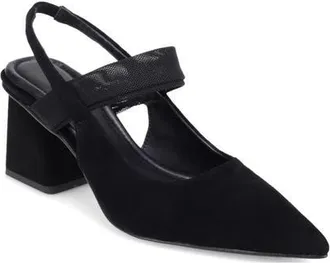 Pelle Moda Imelde Slingback Pointed Toe Mary Jane Pump in Black at Nordstrom, Size 8.5