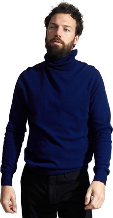 State Cashmere Mens 100% Pure Cashmere Jumper Turtleneck Long Sleeve Pullover Sweater Navy