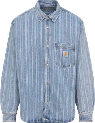 Carhartt Work in Progress Blue Long Sleeves Logo Shirt