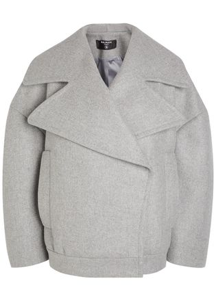 Balmain Wool and Cashmere-blend Coat - Grey - 38 (UK10 / S)