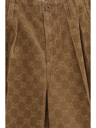 Gucci GG Corduroy Trousers - Brown
