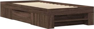 vidaXL Estructura de cama sin colchón madera marrón roble 100x200 cm Vidaxl