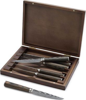 GreenPan x Bobby Flay Stainless Steel 6-Piece Steak Knife Set in Brown at Nordstrom