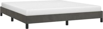 vidaXL Estructura de cama sin colchón terciopelo gris oscuro 180x200cm Vidaxl