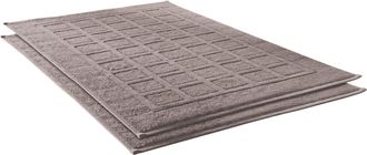 Dyckhoff Badematte »Planet« Höhe 3 mm beidseitig nutzbar fussbodenheizungsgeeignet Baumwolle, 2er Set Hotelmatte