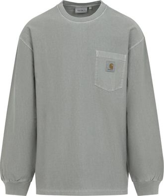 Carhartt Work in Progress L/S Loose Pocket T-Shirt - Heren - Longsleeves - Groen - XL - Katoen - Tops