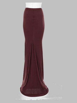 Rick Owens Modal Blend Maxi Skirt - Bordeaux