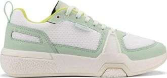 Olukai Womens Anau Court Shoes In Bright White /pale Mint