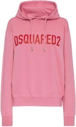 Dsquared2 Hoodie met Iconisch Logo - Dames - Hoodies - Roze - L - Katoen - Hoodies & sweatvesten