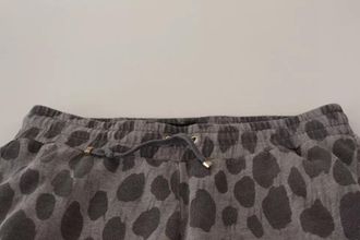 Dolce & Gabbana Gray Leopard Print SweatWomens Jogger Womens Pants (Pre-Owned)