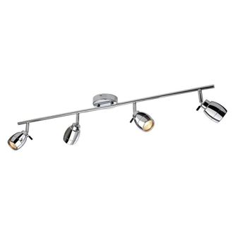 Netlighting Marine 4 Light Spotlights Bar Bathroom Ceiling Light Chrome IP44 GU10 in Grey