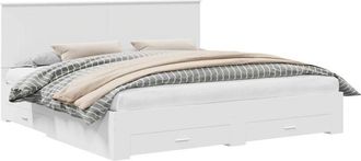 vidaXL Estructura De Cama Con Caj&oacute;n 200 X 200 Cm Madera De Ingenier&iacute;a Vidaxl