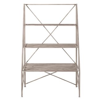 Maisons du monde Estanter&iacute;a de metal gris claro con efecto envejecido