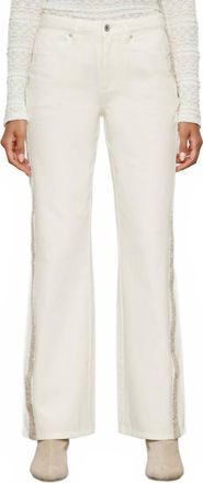 Sanctuary Cadence Shimmer Stipe Pant In Vanilla