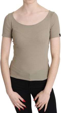 Gianfranco Ferre 100% Nylon Short Sleeve Casual Tank Top Womens Blouse